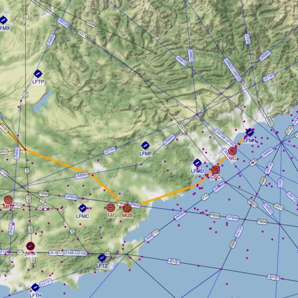 XPFlightPlanner - Flight plan from LFPG to LFMN